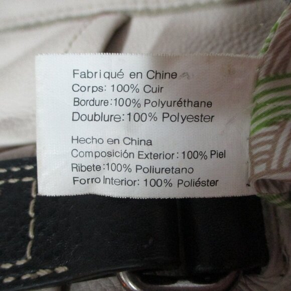 The Sak Light Tan or Cream and Brown Crossbody Leather Purse with Pockets - Picture 9 of 11